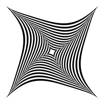 Squarish geometric abstract shape. Stock Illustration