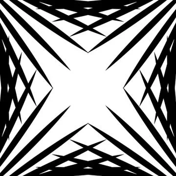 Squarish geometric graphic made of pointed lines. Edgy geometric pattern of r イラスト素材