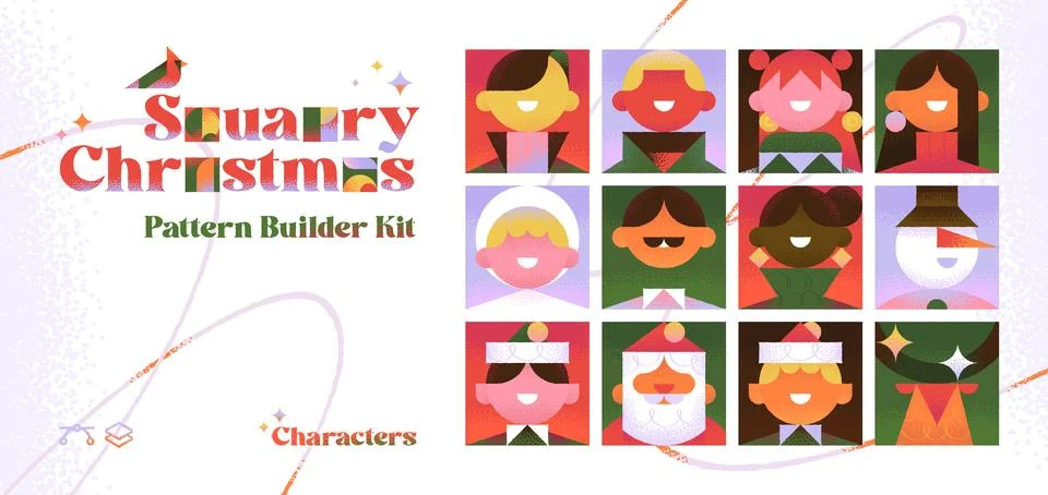 Squarry Christmas Stock Illustration