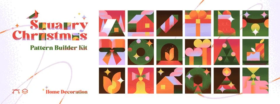 Squarry Christmas Stock Illustration