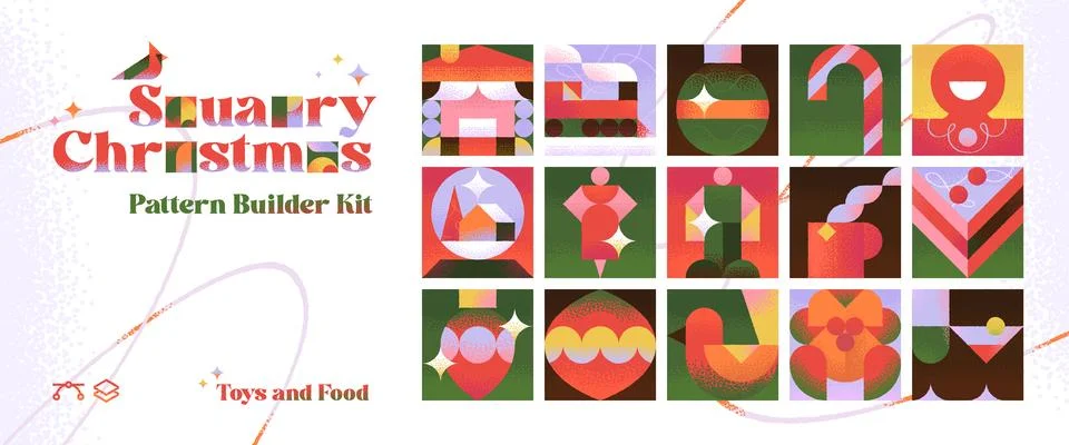 Squarry Christmas Stock Illustration