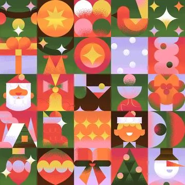 Squarry Christmas Stock Illustration