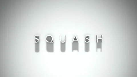 Squash 3D title animation with shadows on a white background Stock Footage 297023223