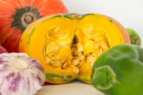 Squash and assorted vegetables Stock Photos