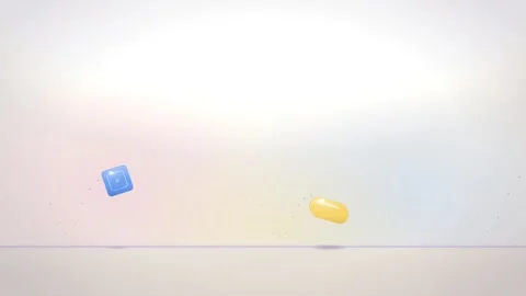 Squash and Stretch Bouncing Shapes Animation Principles Loop Stock Footage 347011025