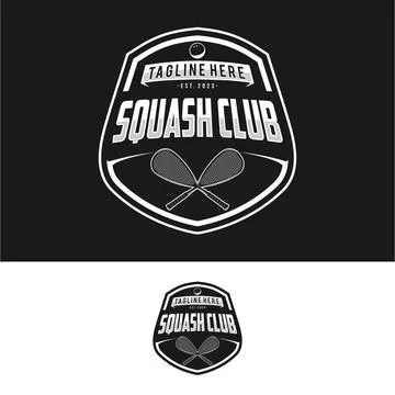 Squash badge logo Illustrazione stock
