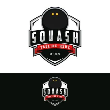 Squash badge logo Illustrazione stock