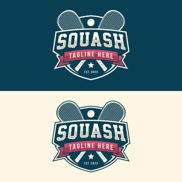 Squash badge logo Stock Illustration