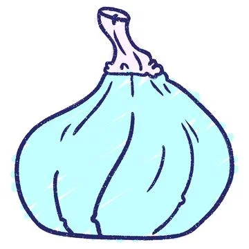 Squash Chalk Drawing in bright neon color Stock Illustration