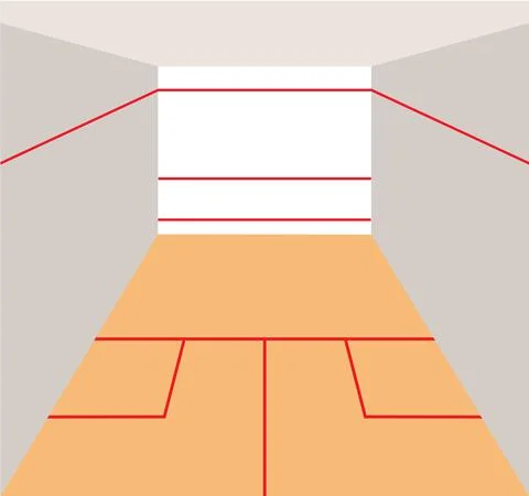 Squash court concept Stock Illustration