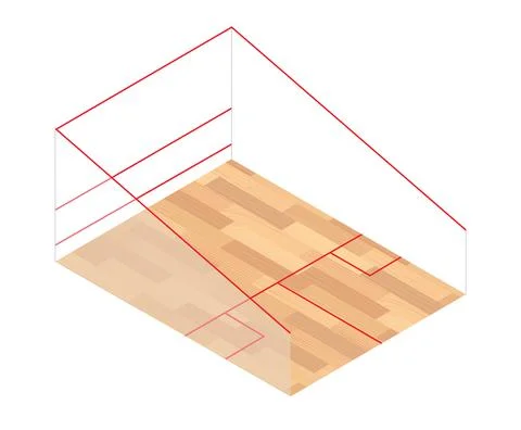 Squash court concept Stock Illustration