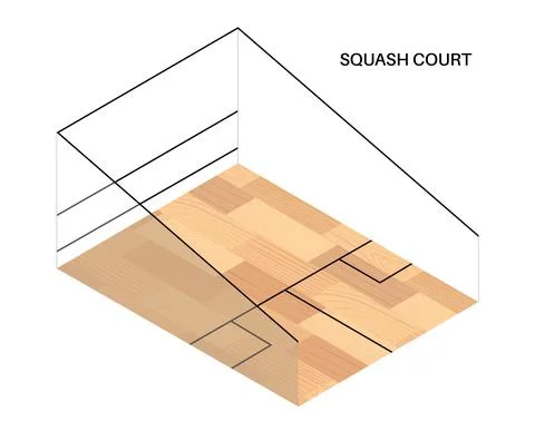 Squash court concept Stock Illustration