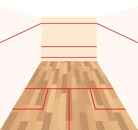 Squash court concept Stock Illustration