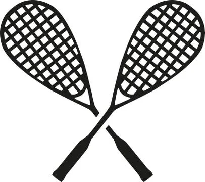 Squash crossed rackets Illustrazione stock