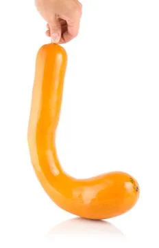 Squash in hand Stock Photos