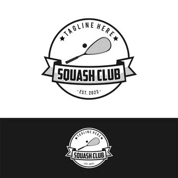 Squash logo Illustrazione stock