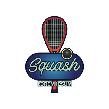 Squash logo with text space for your slogan / tag line, vector illustration Stock Illustration