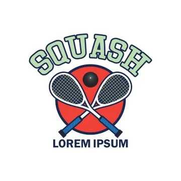 Squash logo with text space for your slogan / tag line, vector illustration Stock Illustration