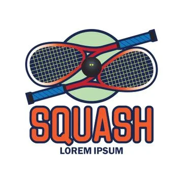 Squash logo with text space for your slogan / tag line, vector illustration Stock Illustration