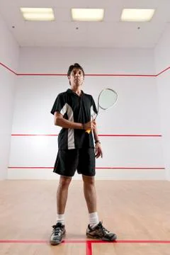 Squash player 스톡 사진
