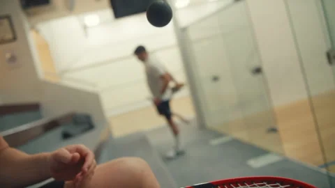 Squash players and a bouncing ball Stock Footage 278977604