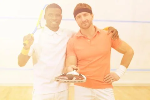 Squash players Stock Photos