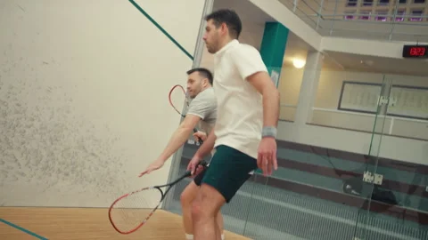 The Squash Players Playing Squash and having fun Stock Footage 278970495