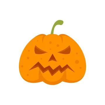 Squash pumpkin icon flat isolated vector Stock Illustration