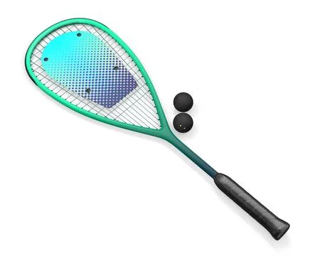 Squash set paddle and balls 写真素材