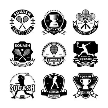 Squash Vector Icons Stock Illustration