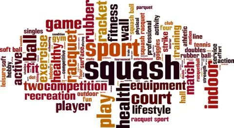 Squash word cloud Stock Illustration