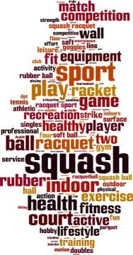Squash word cloud Stock Illustration