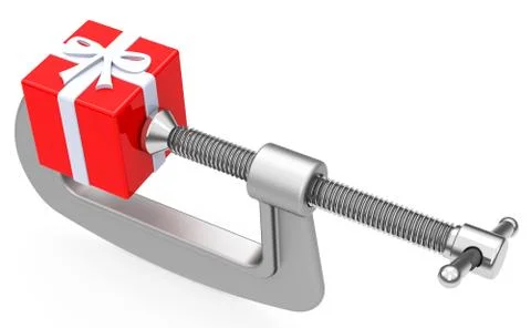 The squashed gift Stock Illustration