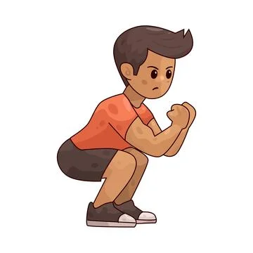 Squat illustration Stock Illustration