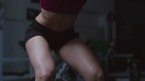 Squat Workout Stock Footage 64969944