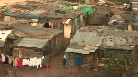 A squatter camp Stock Footage 11401639