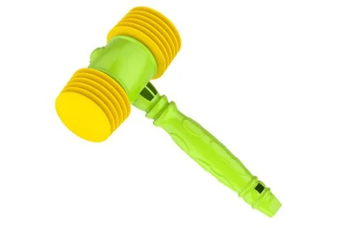 Squeaky Hammer, Squeaking Hammer Pounding Toy, 3D rendering Squeaky Hammer... Stock Photos