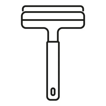 Squeegee line art icon for window cleaning Illustrazione stock
