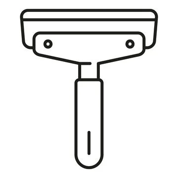 Squeegee line icon representing window cleaning equipment 스톡 일러스트