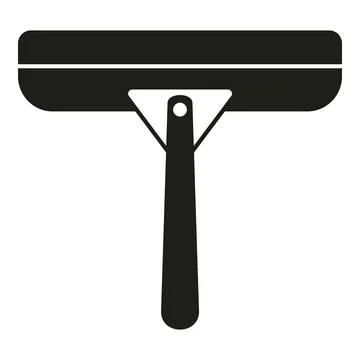 Squeegee window cleaning tool silhouette icon Stock Illustration