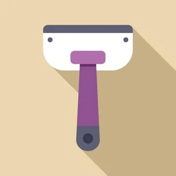 Squeegee window glass cleaning tool flat icon Illustrazione stock