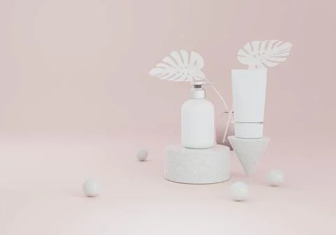 Squeeze bottle and pump bottle for cosmetic dispensing Stock Illustration