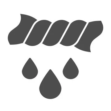 Squeeze the clothes solid icon. Wring wet towel vector illustration isolated on Stock Illustration