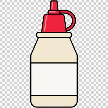Squeeze condiment bottle Stock Illustration
