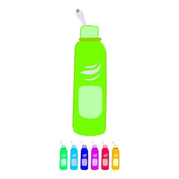 Squeeze nasal spray bottle vector cartoon graphic Stock Illustration