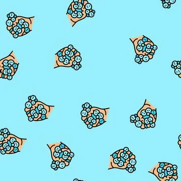 Squeeze toy fidget vector seamless pattern 库存插图