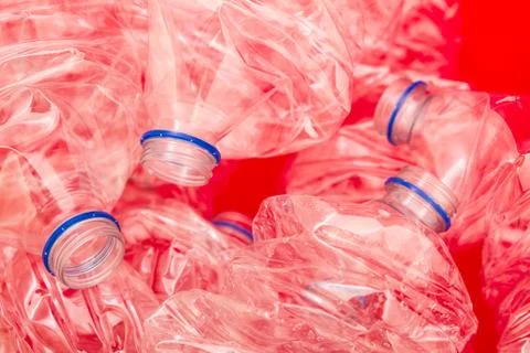 Squeezed bottles of water Stock Photos