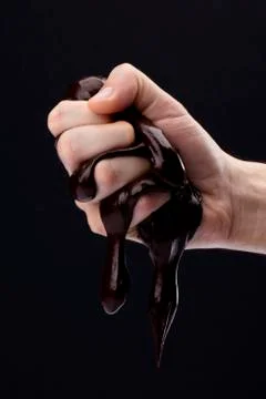 Squeezed chocolate Stock Photos