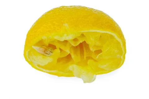 Squeezed lemon Foto stock