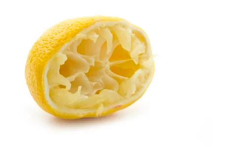 Squeezed lemon Stock Photos